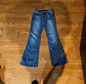 Refuge Dark Blue Flare Jeans